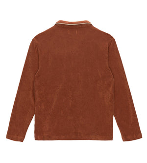 Smokey Terry Cloth L/S Button Up (Terra Cotta)
