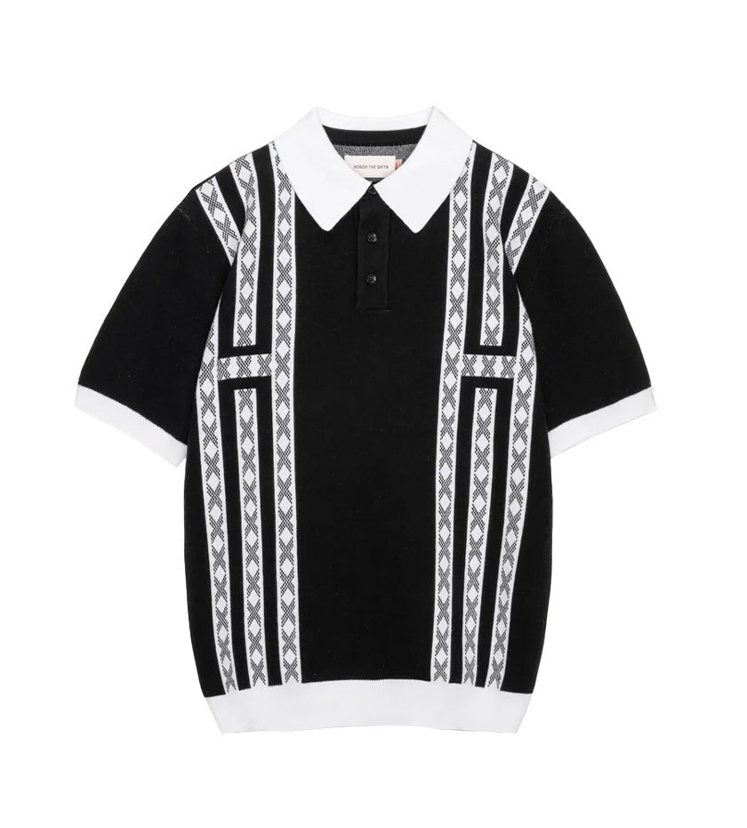 Private School S/S Polo (Black)