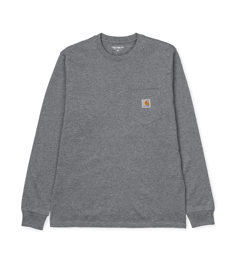 L/S Pocket T-Shirt (Dark Grey Heather)
