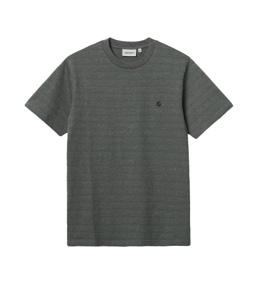 Gleeson Stripe T-Shirt (Hemlock Green / Stormcloud Heather)