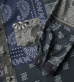 Printed Patchwork Jacket (Khaki)
