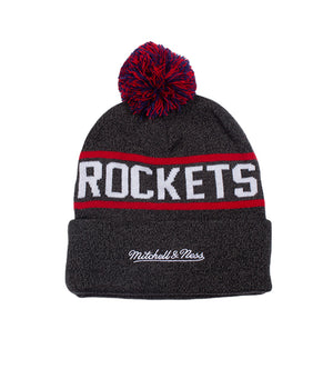 Houston Rockets Reload 2.0 Pom Knit Beanie (Black)