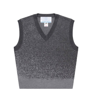 Knitted Gradient Vest (Black / Grey)