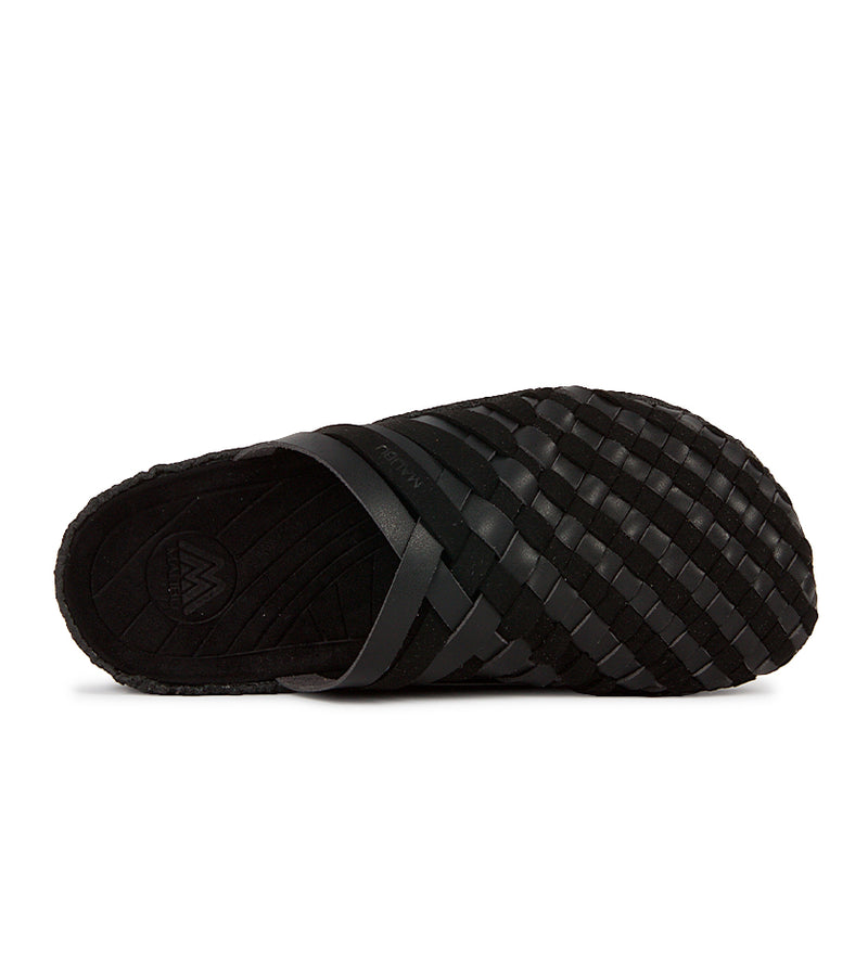 Colony Mule Sandal (Black Vegan Leather)