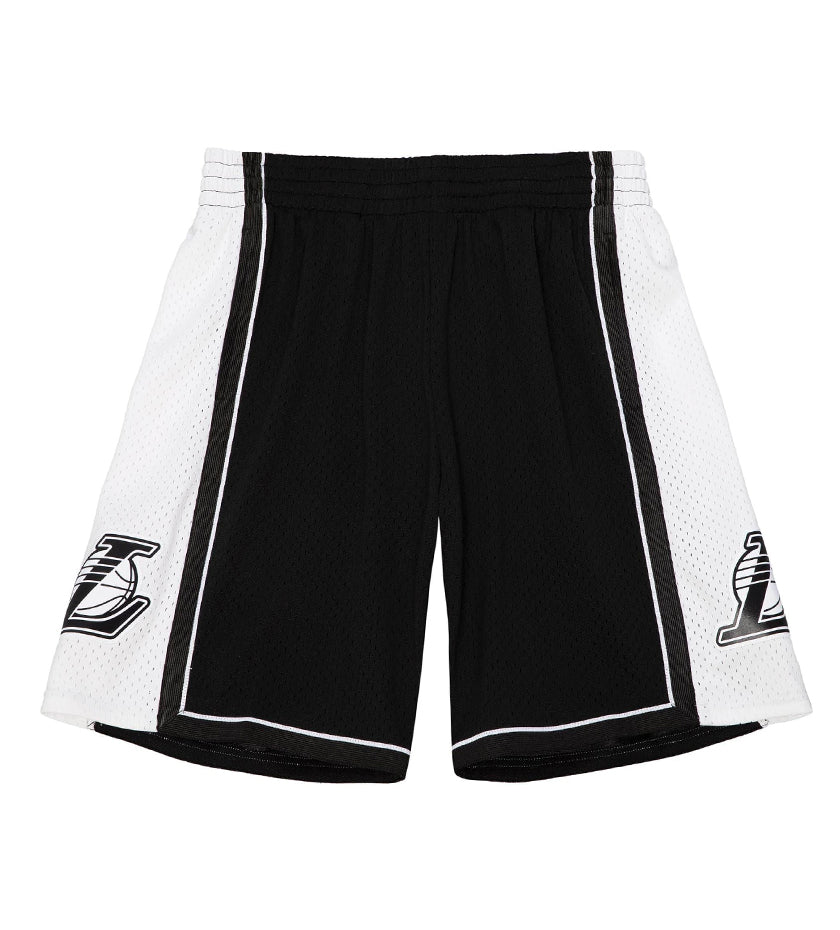 Lakers Swingman White Black Shorts 09