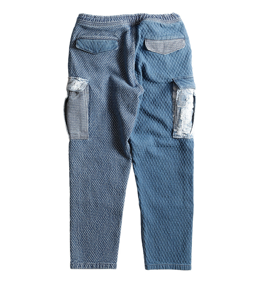 Boro Patchwork Cargo Pants 5-Year Wash (Indigo)