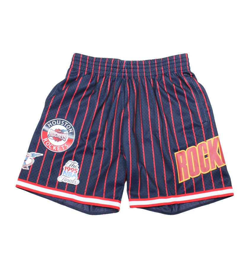 Houston Rockets City Collection Mesh Shorts (Navy / Red)