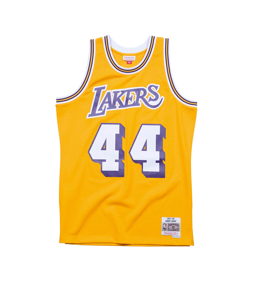 1971-72 Jerry West Los Angeles Lakers Swingman Jersey (Light Gold)