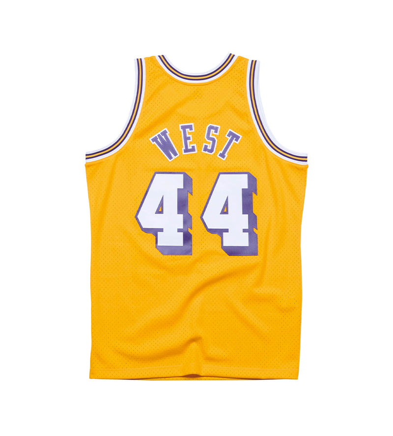 1971-72 Jerry West Los Angeles Lakers Swingman Jersey (Light Gold)