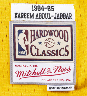 1984-85 Kareem Abdul-Jabbar Los Angeles Lakers Swingman Jersey (Light Gold)
