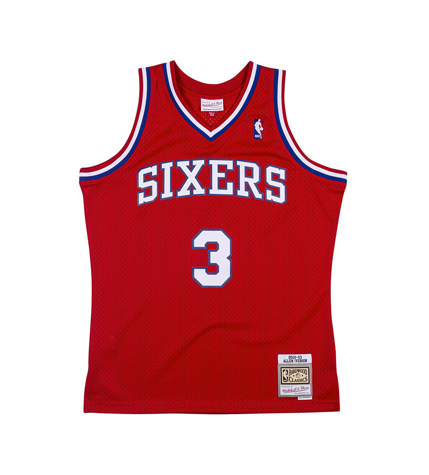 2002-03 Allen Iverson Philadelphia 76ers Swingman Jersey (University Red)