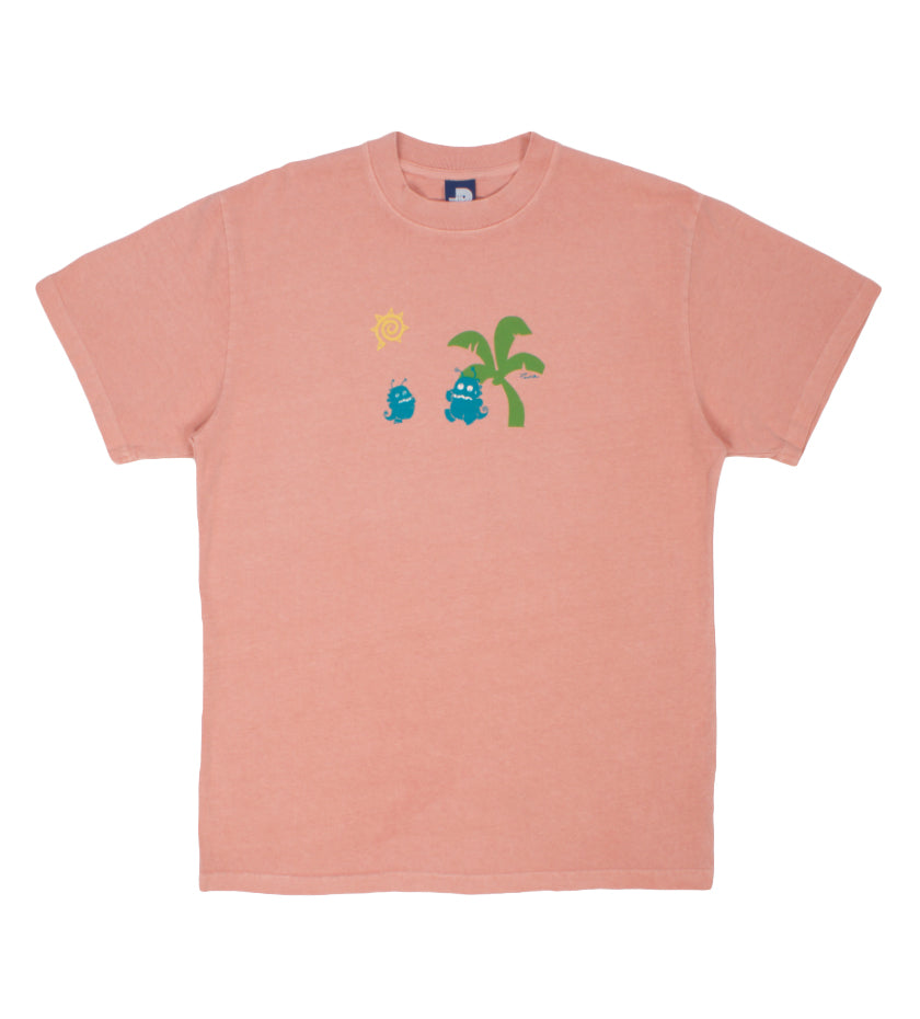 Dino Friends Tee (Salmon Pigment Dyed)