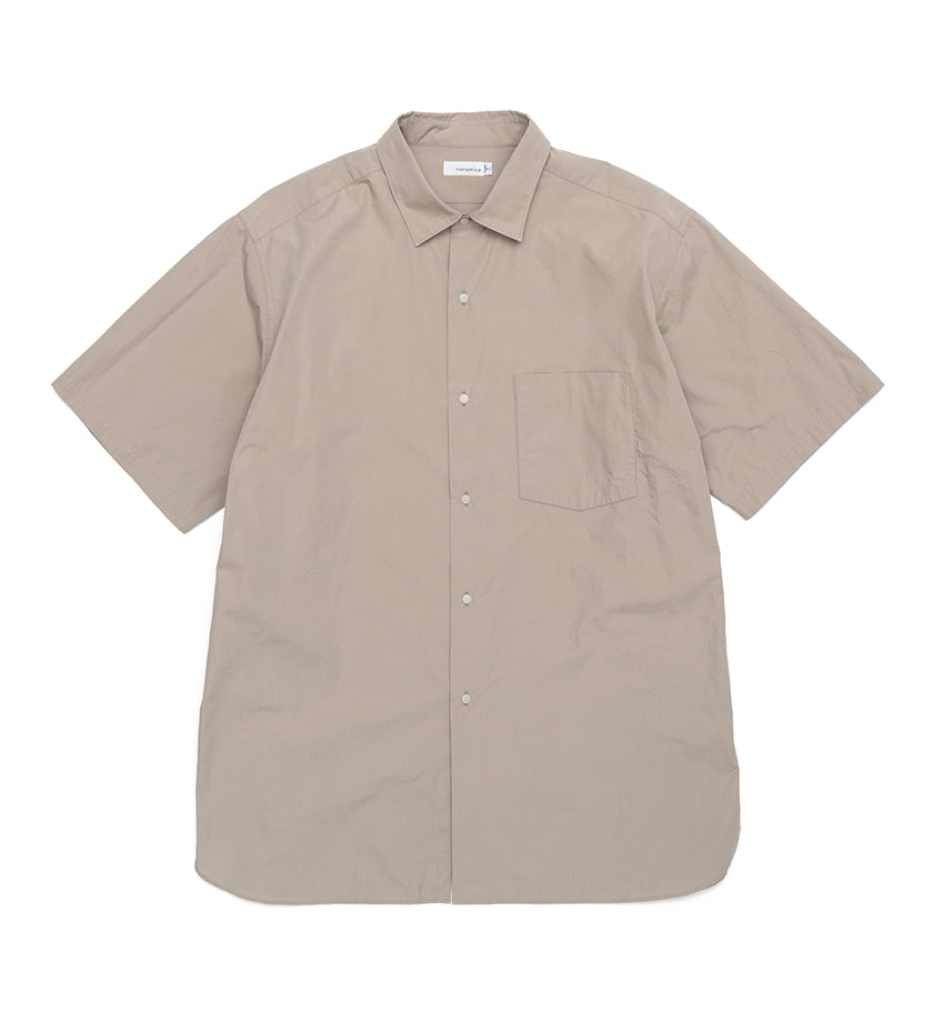 Regular Collar Wind H/S Shirt (Light Taupe)