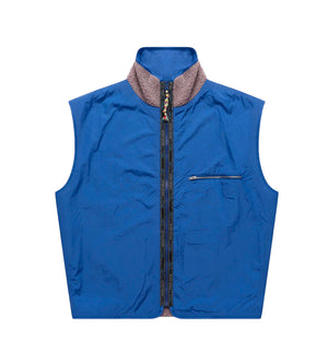 Fuzzy Vest (Brown / Blue)