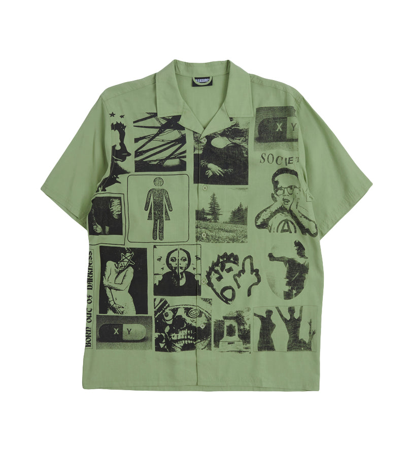 Choices Camp Collar Button Down (Green)